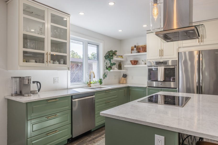 IKEA-Client painted lower cabinets